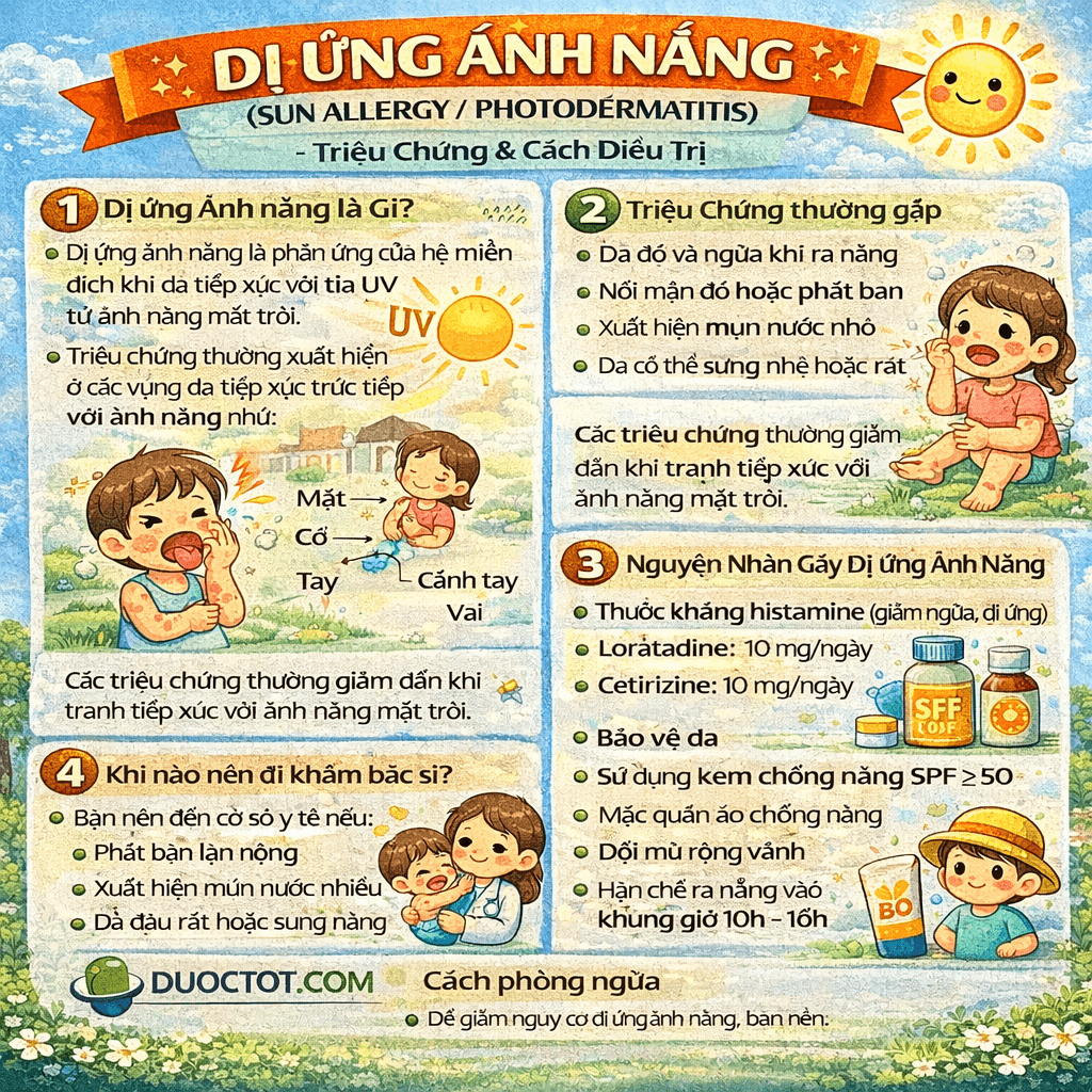DỊ ỨNG ÁNH NẮNG (SUN ALLERGY / PHOTODERMATITIS)